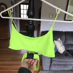 Under boob buckle crop top